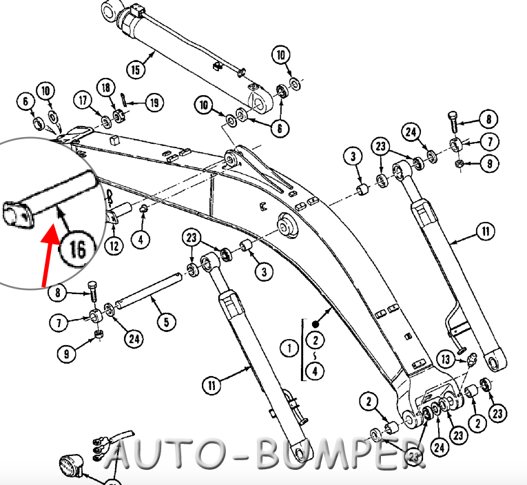 CNH Палец стрелы экскаватора F3430938